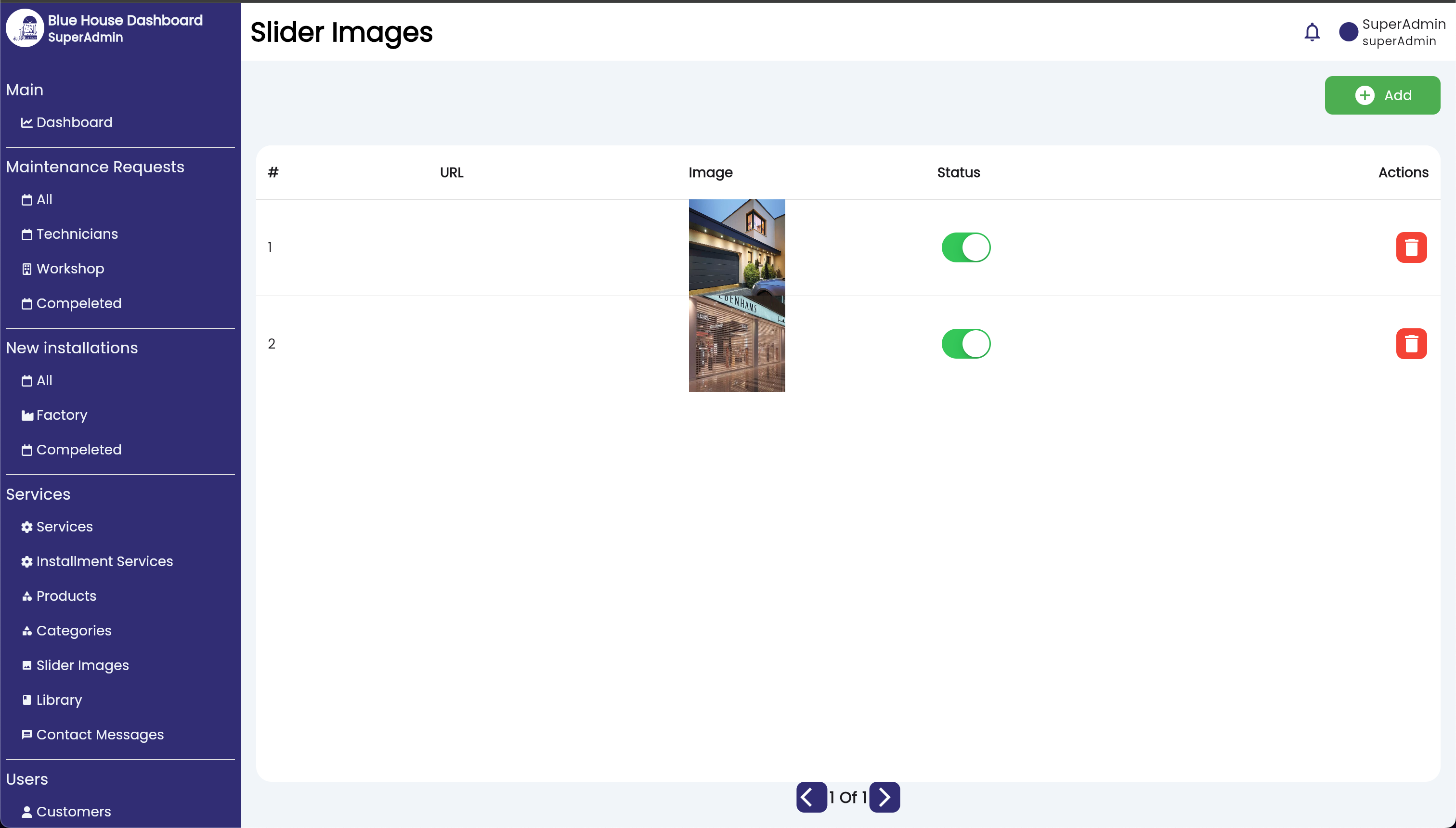 Blue House Dashboard screenshot 8