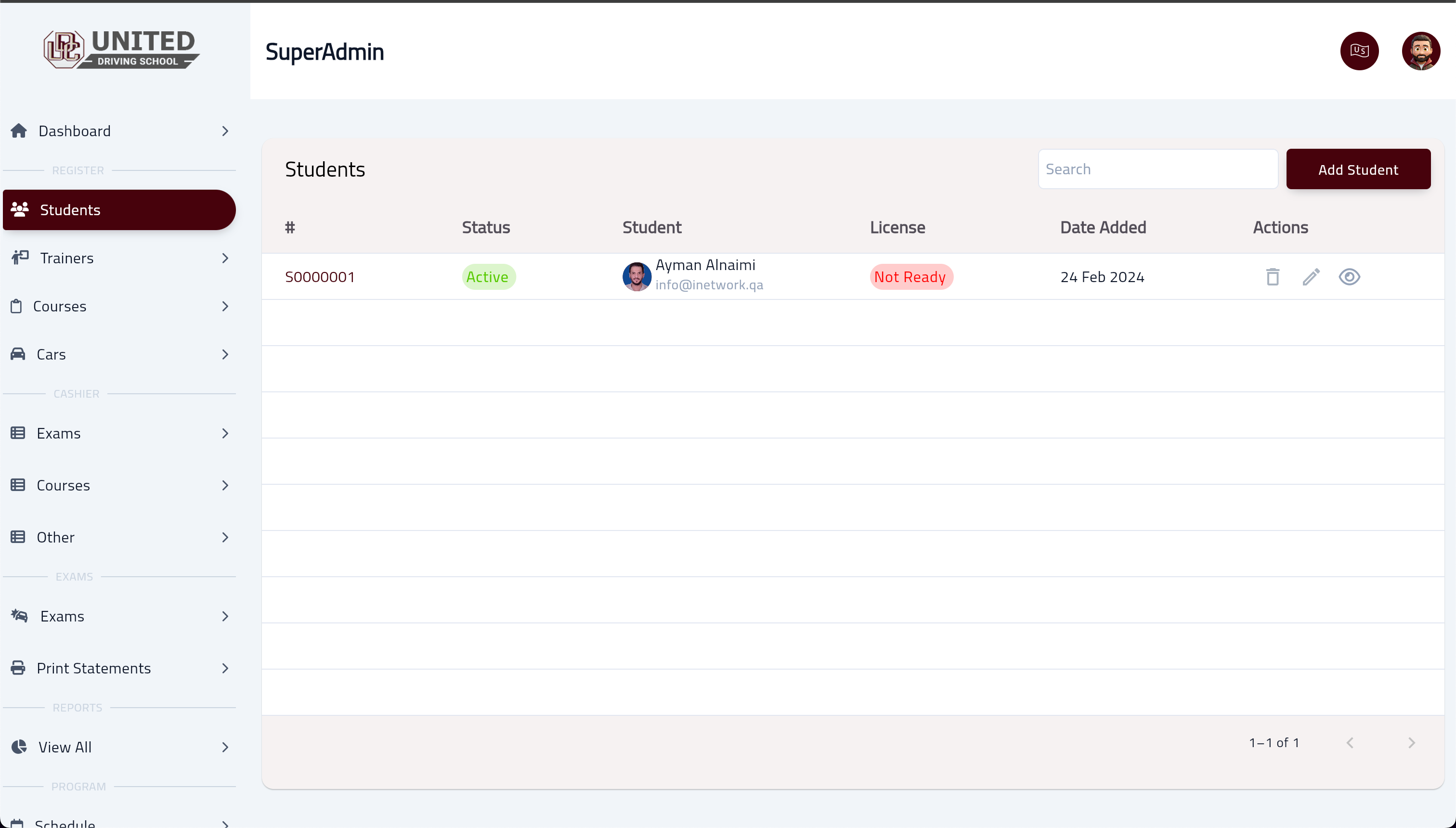Driving School Dashboard screenshot 3