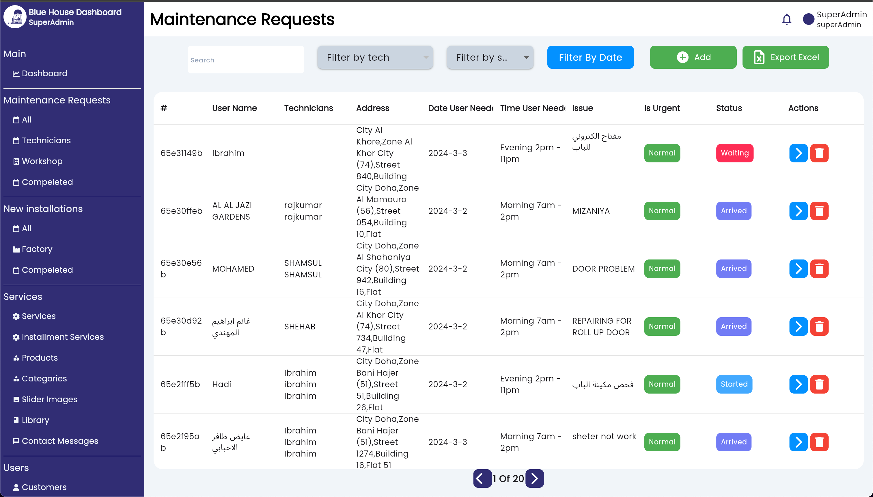 Blue House Dashboard screenshot 2